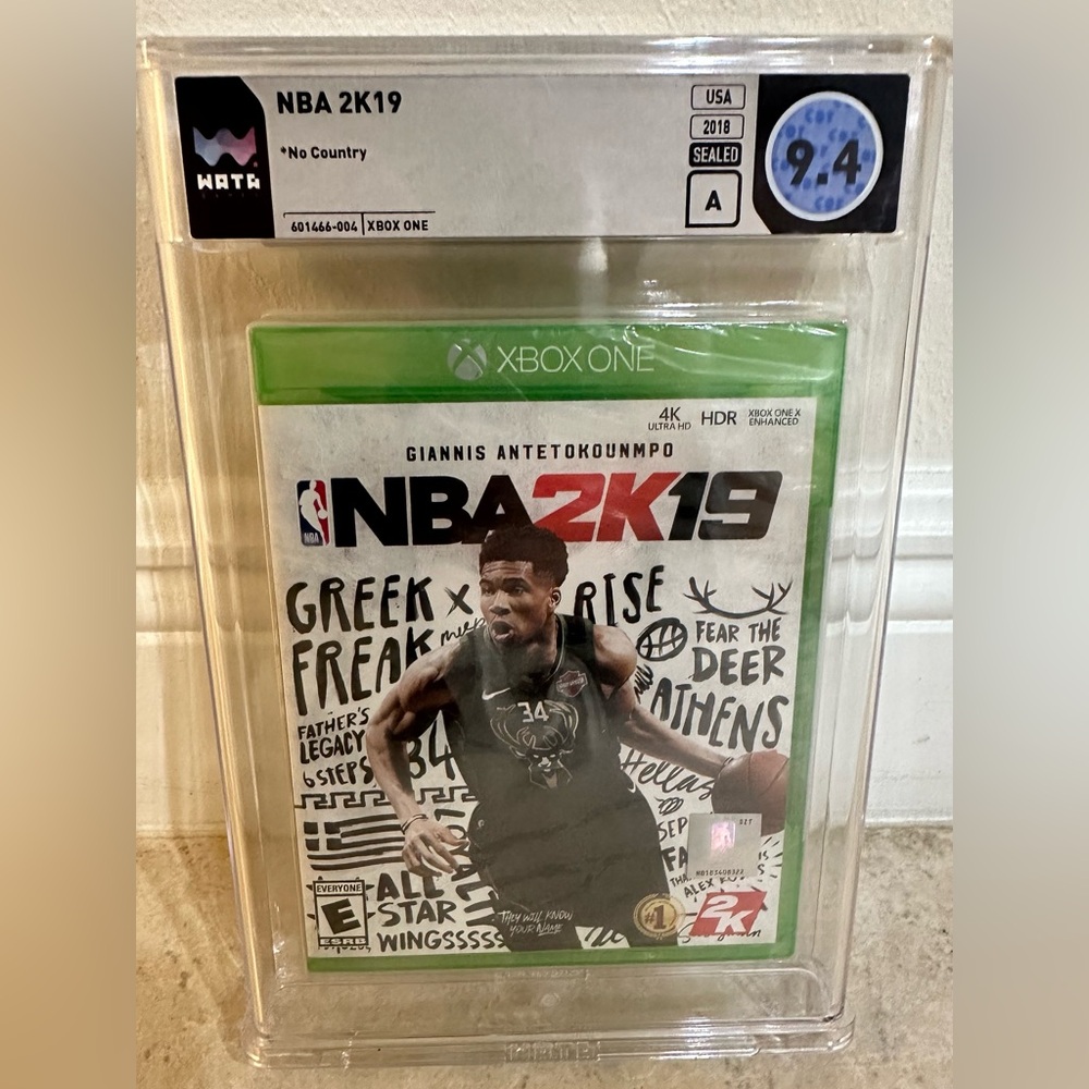 NBA 2K19 (Xbox One, 2018) New Factory Sealed WATA Graded Seal A - Box 9.4 USA